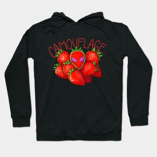 Strawberry alien camouflage Hoodie